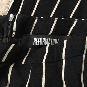 Reformation stripe pants black white sorrenti